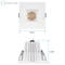 Luxrite 2 Inch Square LED Recessed Downlight 3CCT 3000K-5000K 8W 600LM Dimmable Damp Rated IC Rated LR23277-1PK - alternate 8